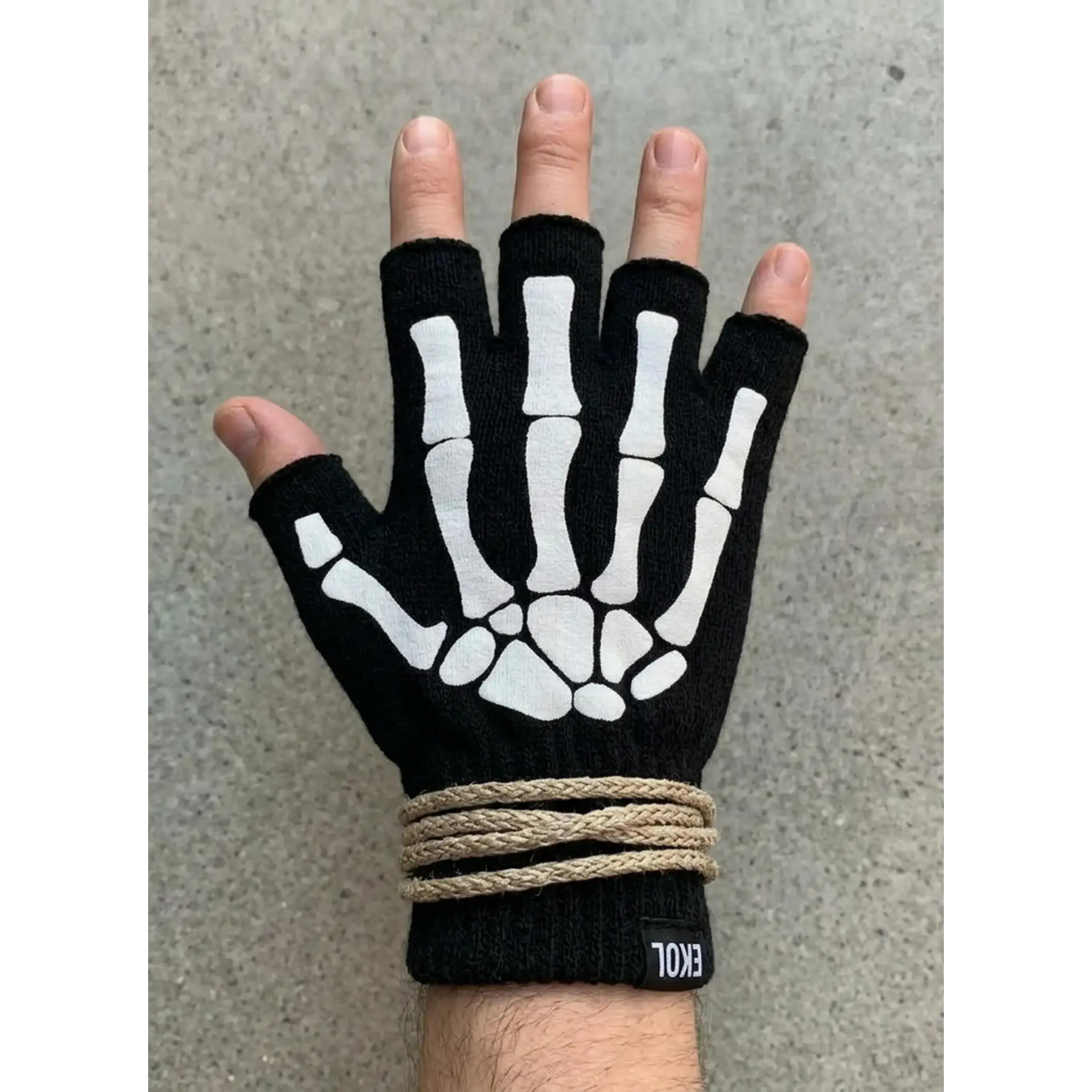 Guante Lana Térmico Modelo esqueleto 2