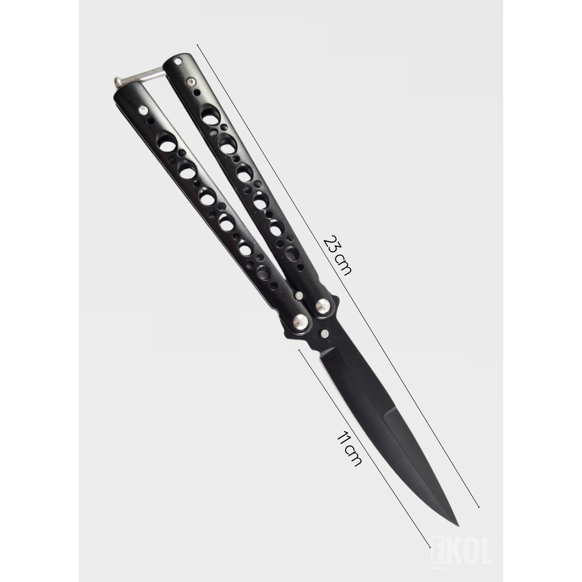 Navaja Mariposa Recta Táctica 23cm - Entrenamiento y Colección 4