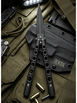 Navaja Mariposa Recta Táctica 23cm - Entrenamiento y Colección