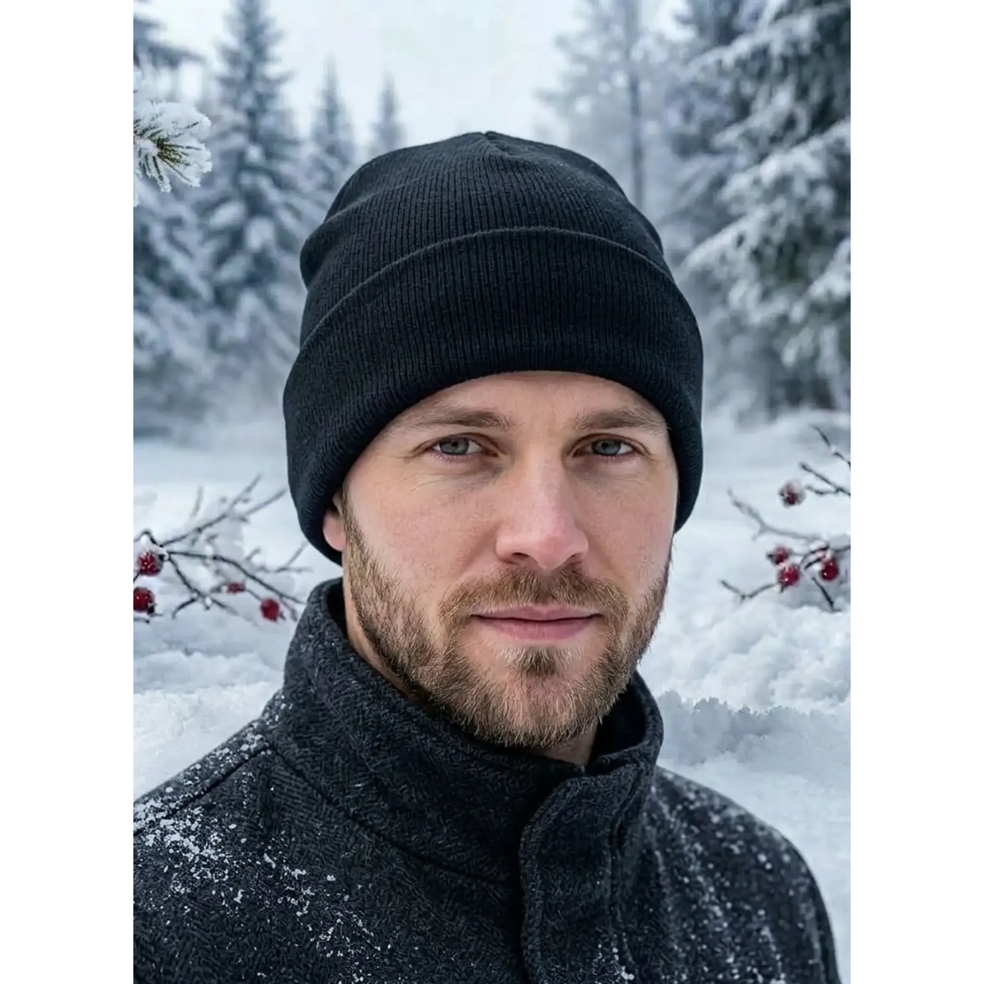 Gorro Beanie Lana Doblez Forro Polar 2