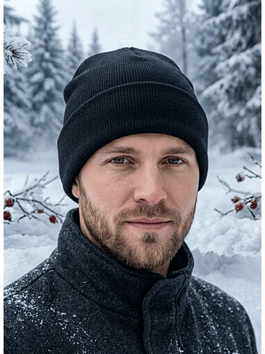 Gorro Beanie Lana Doblez Forro Polar