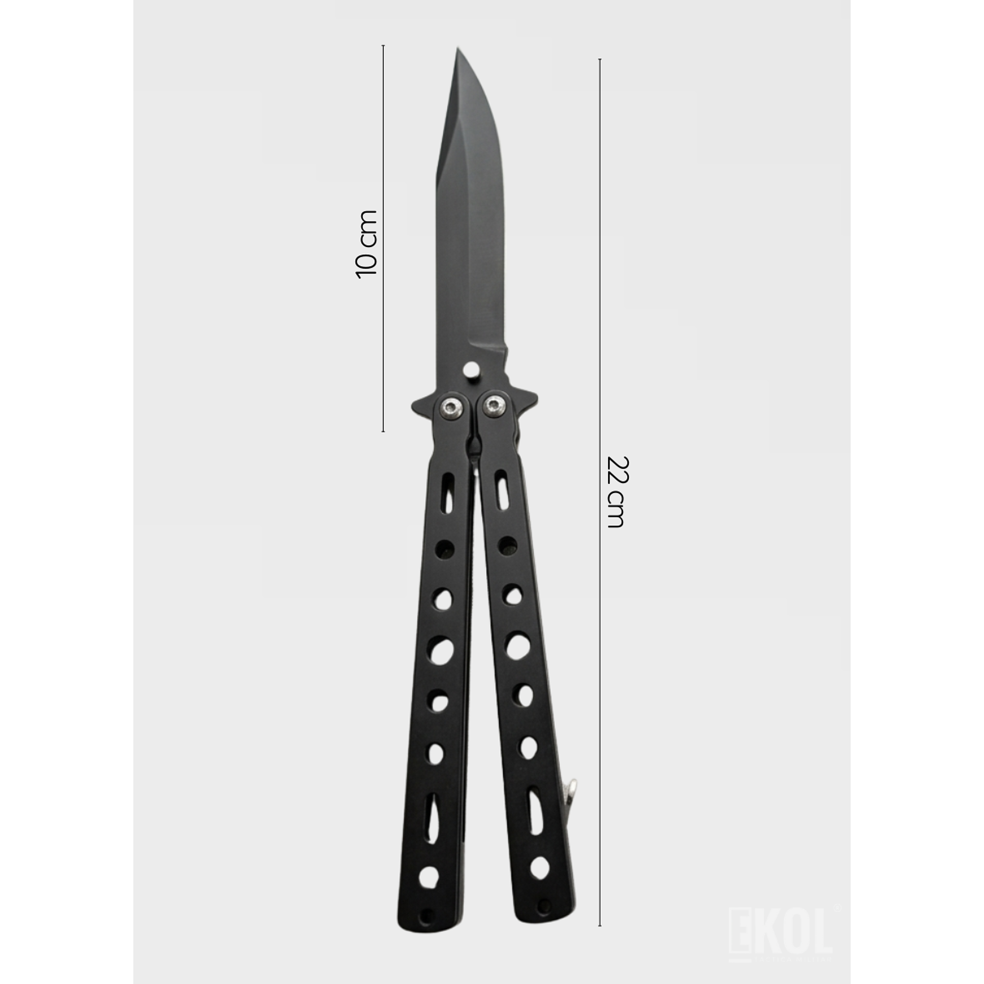 Navaja Mariposa Táctica 23cm - Acero Inoxidable de Alta Resistencia Con Filo 3