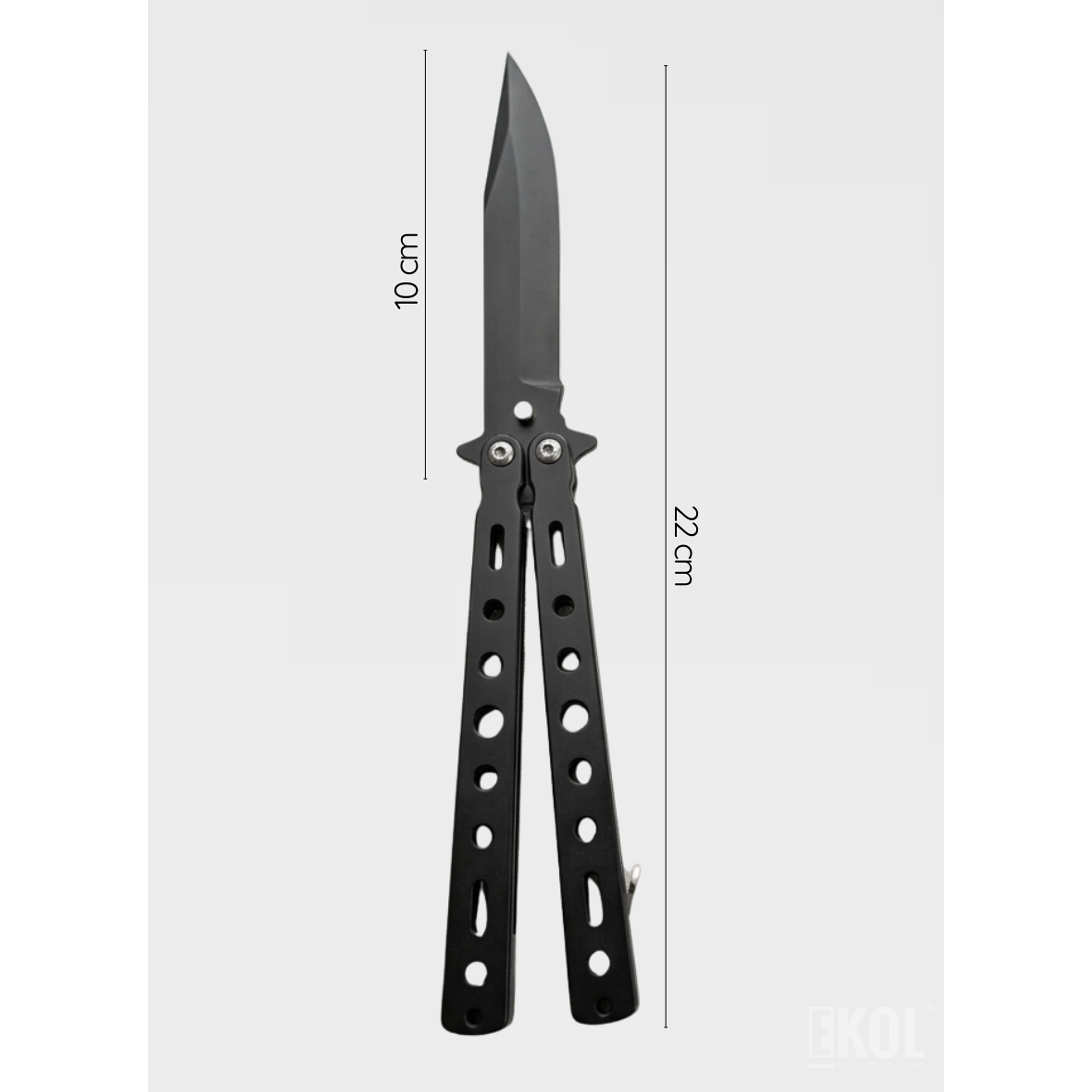 Navaja Mariposa Táctica 23cm - Acero Inoxidable de Alta Resistencia Con Filo 3