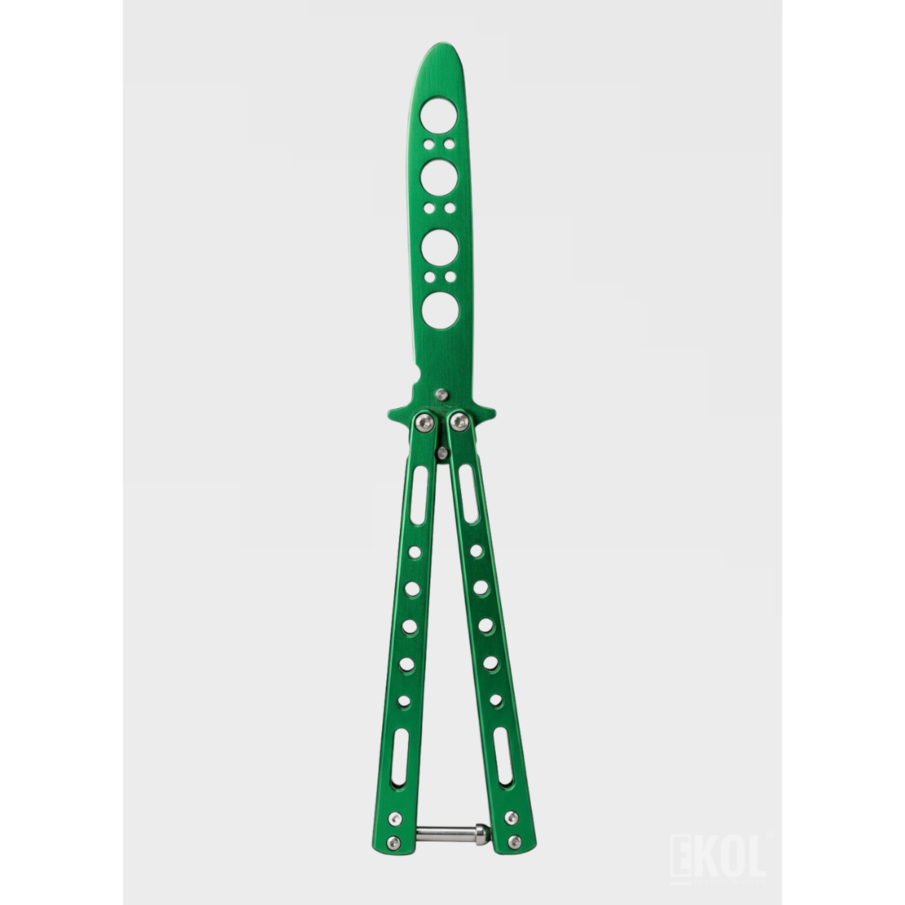 Navaja Mariposa De Práctica Butterfly Knife Entrenamiento 23 cm Verde 2