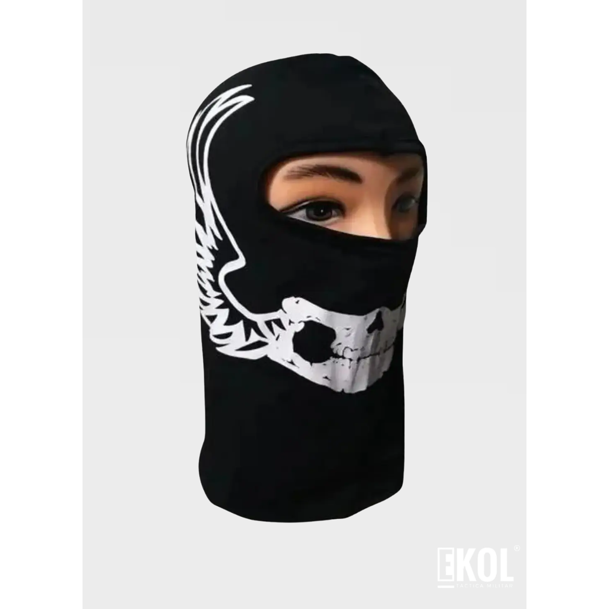 Balaclava Lycra Térmica Tactica Calavera - Moto Ciclismo 3