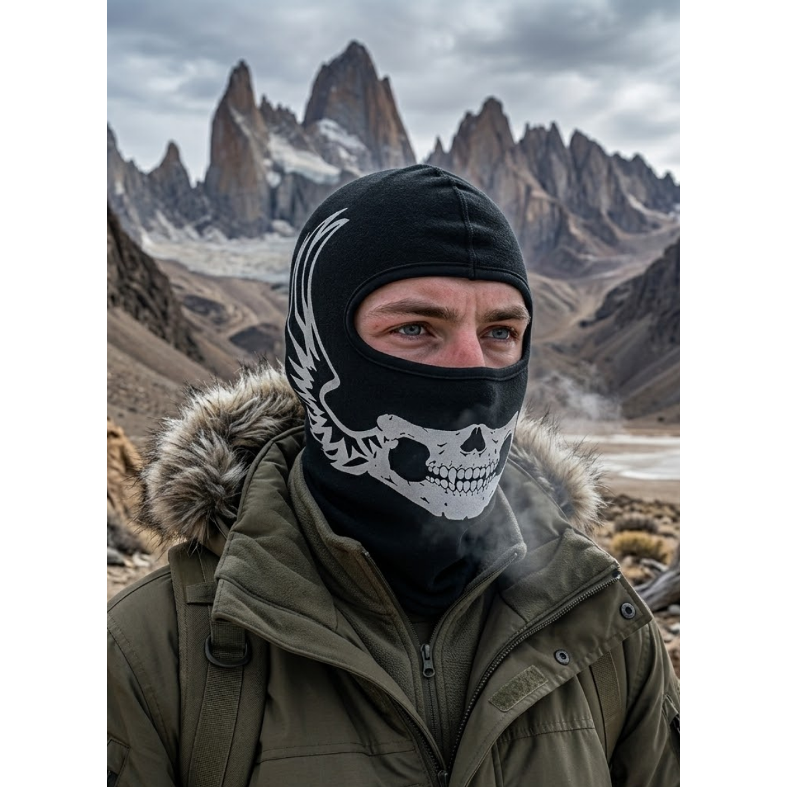 Balaclava Lycra Térmica Tactica Calavera - Moto Ciclismo 2