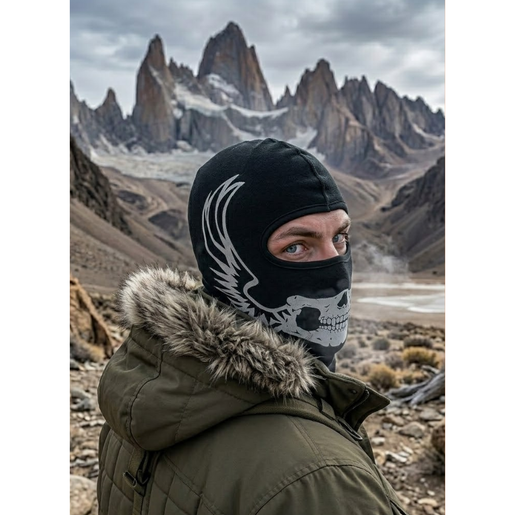 Balaclava Lycra Térmica Tactica Calavera - Moto Ciclismo 1