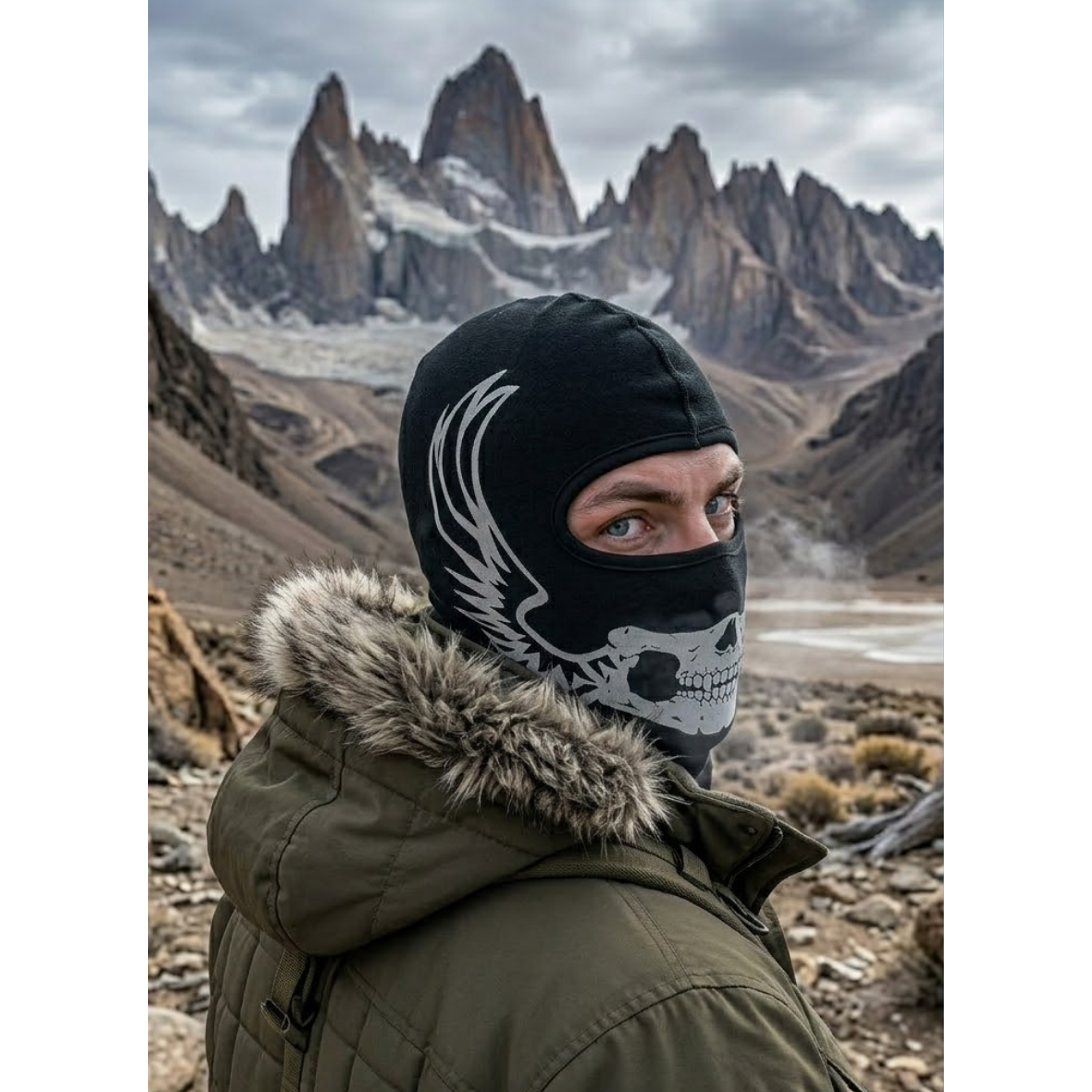 Balaclava Lycra Térmica Tactica Calavera - Moto Ciclismo 1