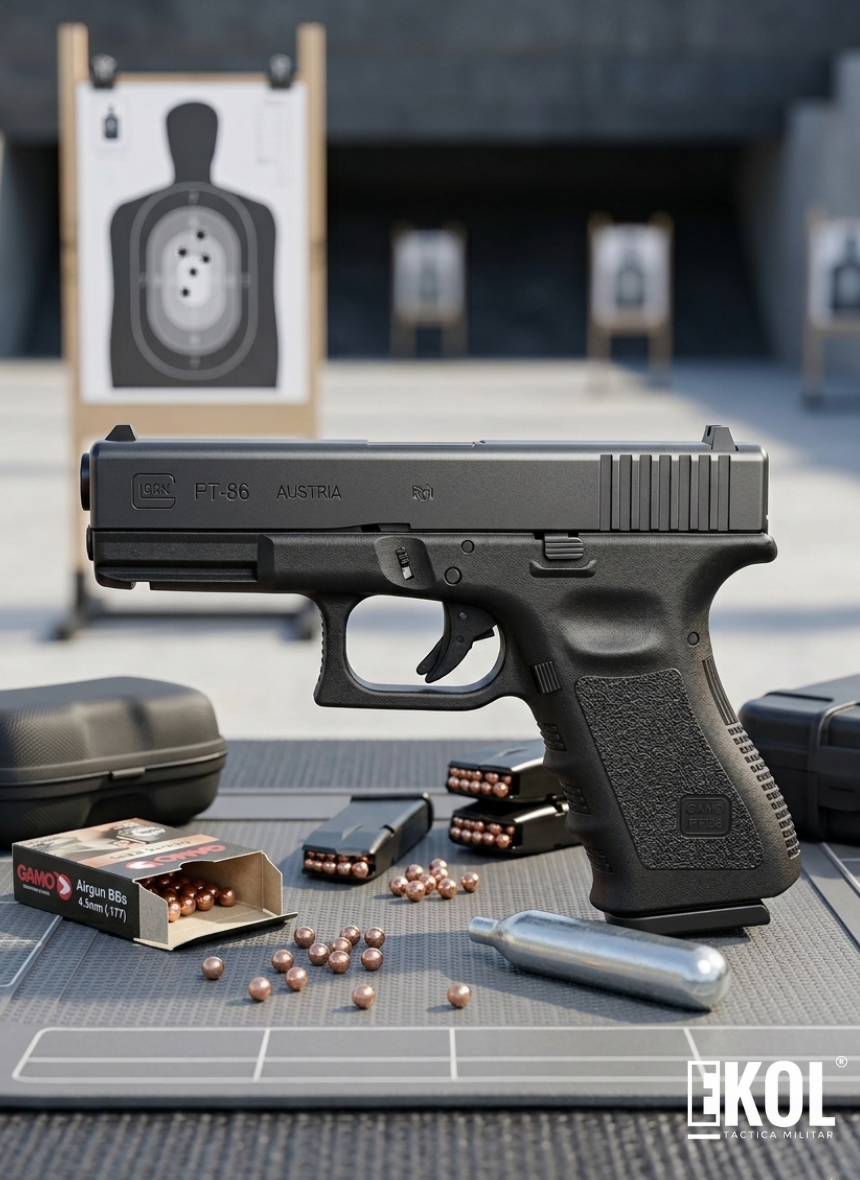 Pistola CO2 Tactica Glock 19 Gen 3 Balin Cal. 4.5mm