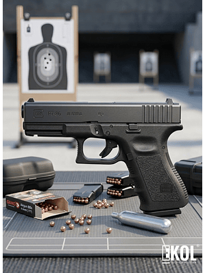 Pistola CO2 Tactica Glock 19 Gen 3 Balin Cal.  6mm 