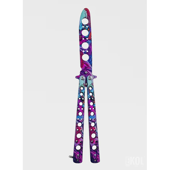 Navaja Mariposa de Entrenamiento Balisong 22cm - Sin Filo 2
