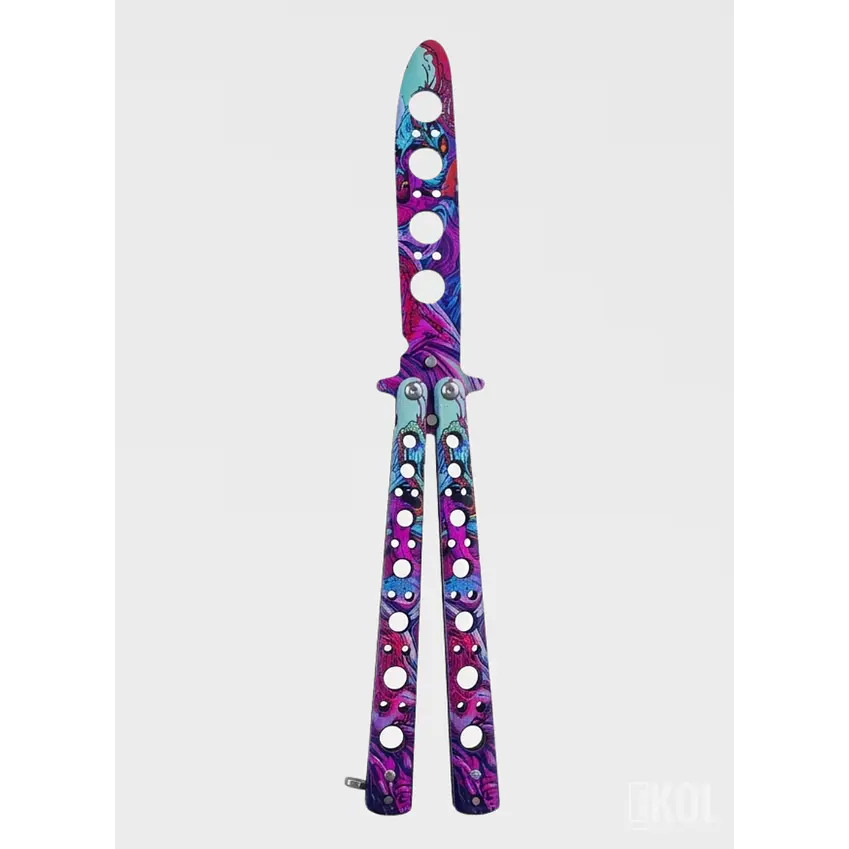 Navaja Mariposa de Entrenamiento Balisong 22cm - Sin Filo 2