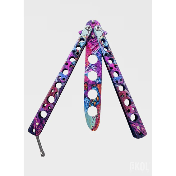 Navaja Mariposa de Entrenamiento Balisong 22cm - Sin Filo 5