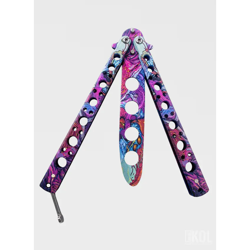 Navaja Mariposa de Entrenamiento Balisong 22cm - Sin Filo 5