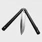 Cuchillo Mariposa Táctico Balisong 22cm Acero Negro Con Filo - Miniatura 2