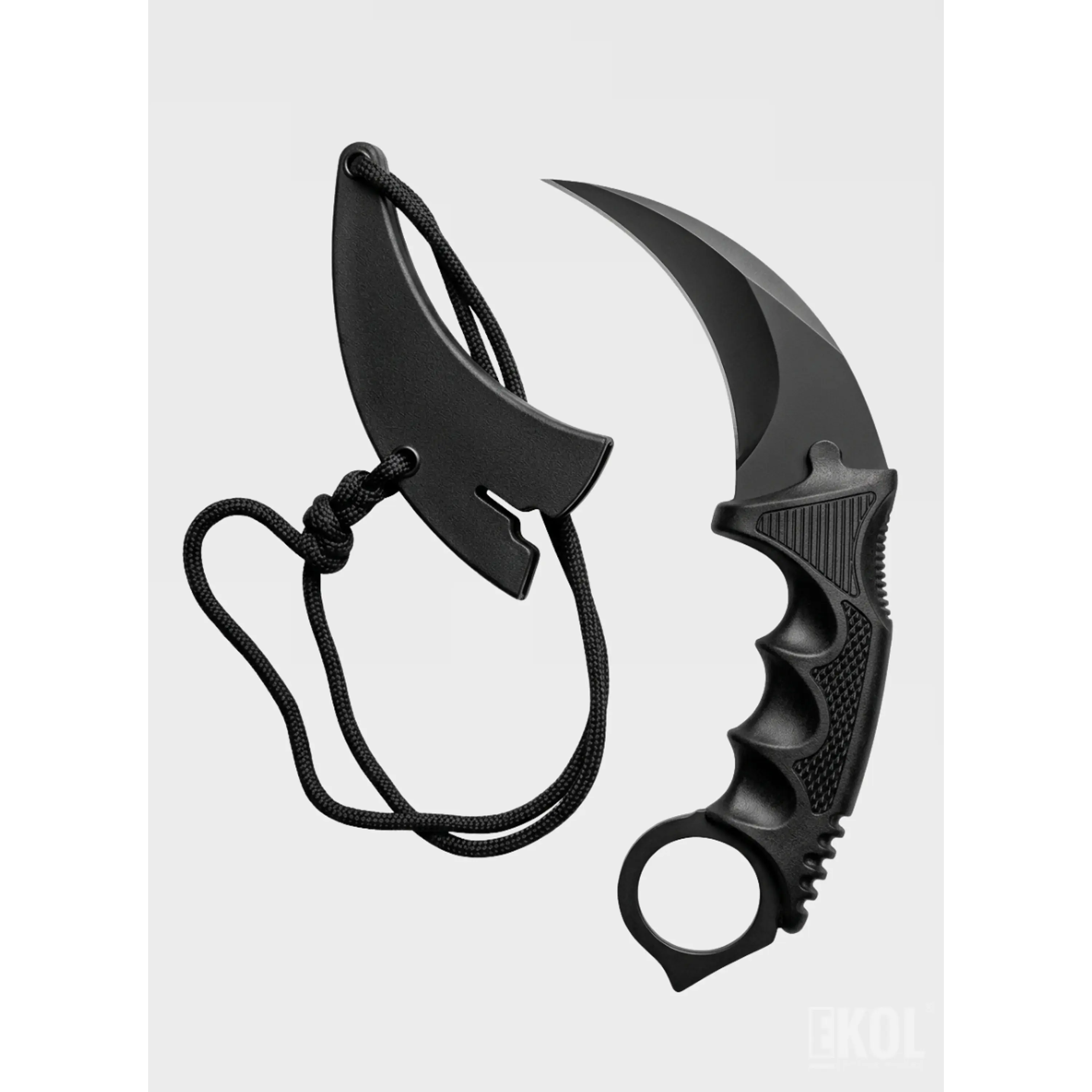 Cuchillo Karambit Táctico Militar 18 cm - Con Funda y Cadena 7