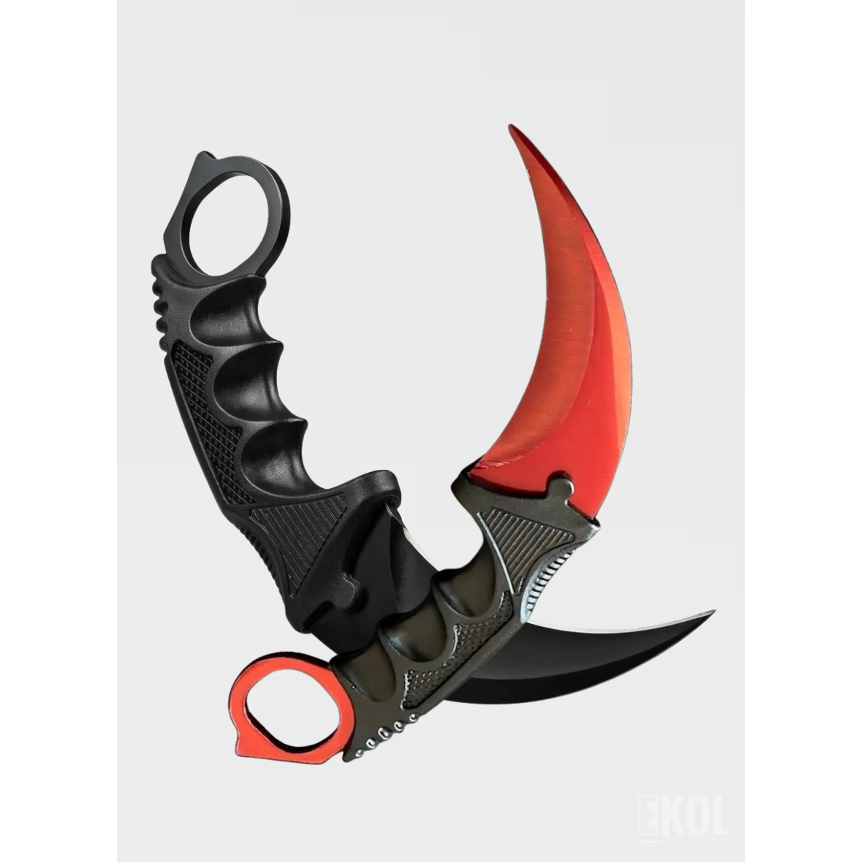 Cuchillo Karambit Táctico Militar 18 cm - Con Funda y Cadena 8