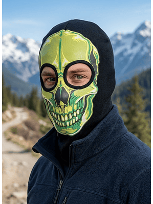 Pasamontaña Calavera Green Airsoft  Paintball