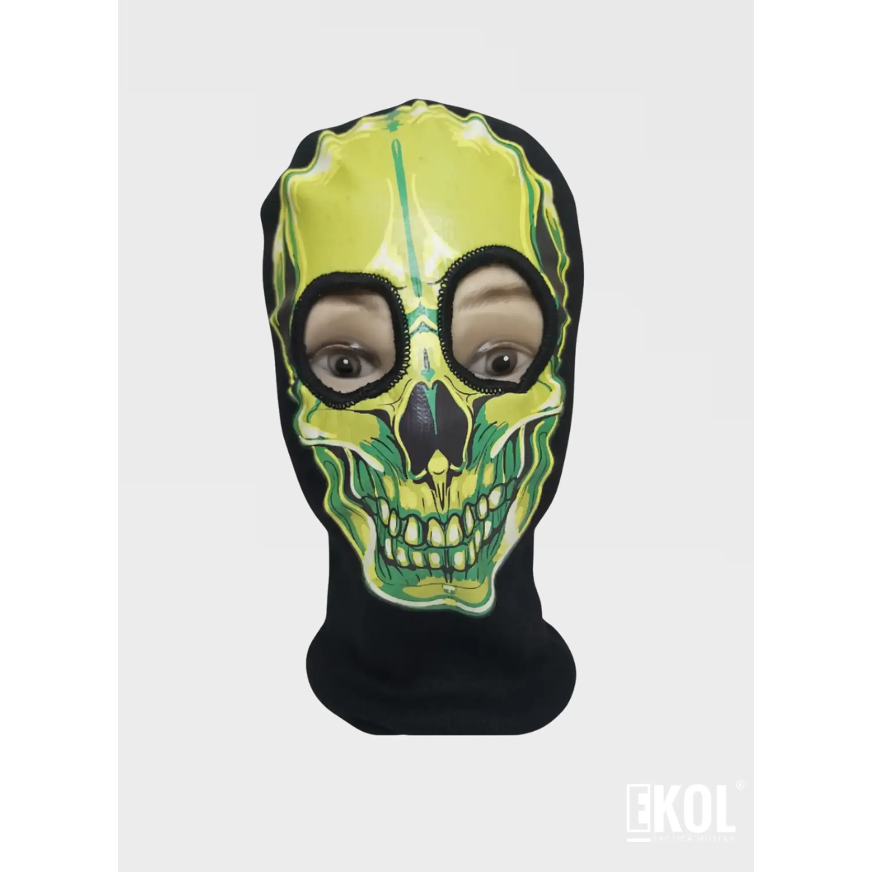 Pasamontaña Calavera Green Airsoft  Paintball 4