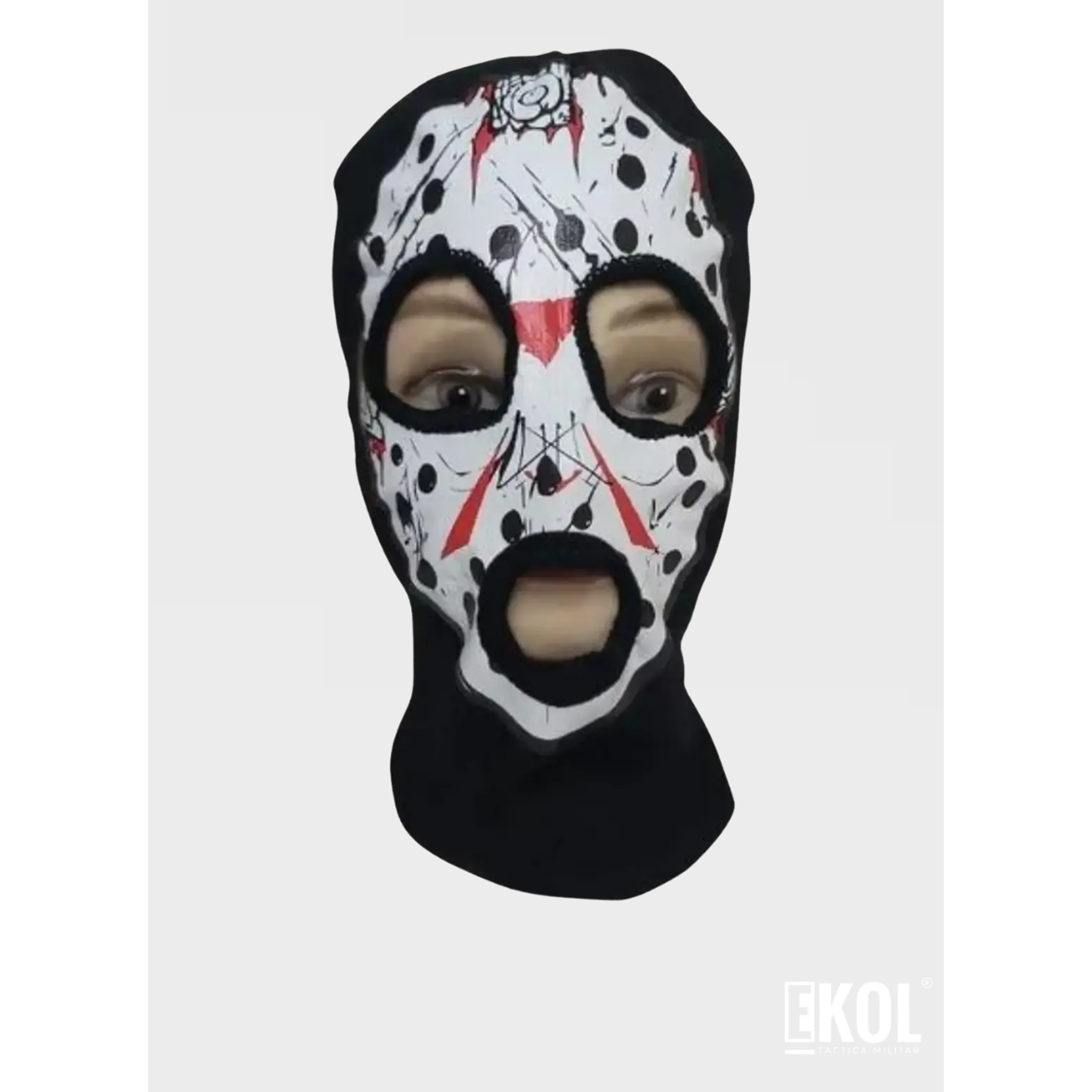 Pasamontaña Calavera White Airsoft Paintball 3