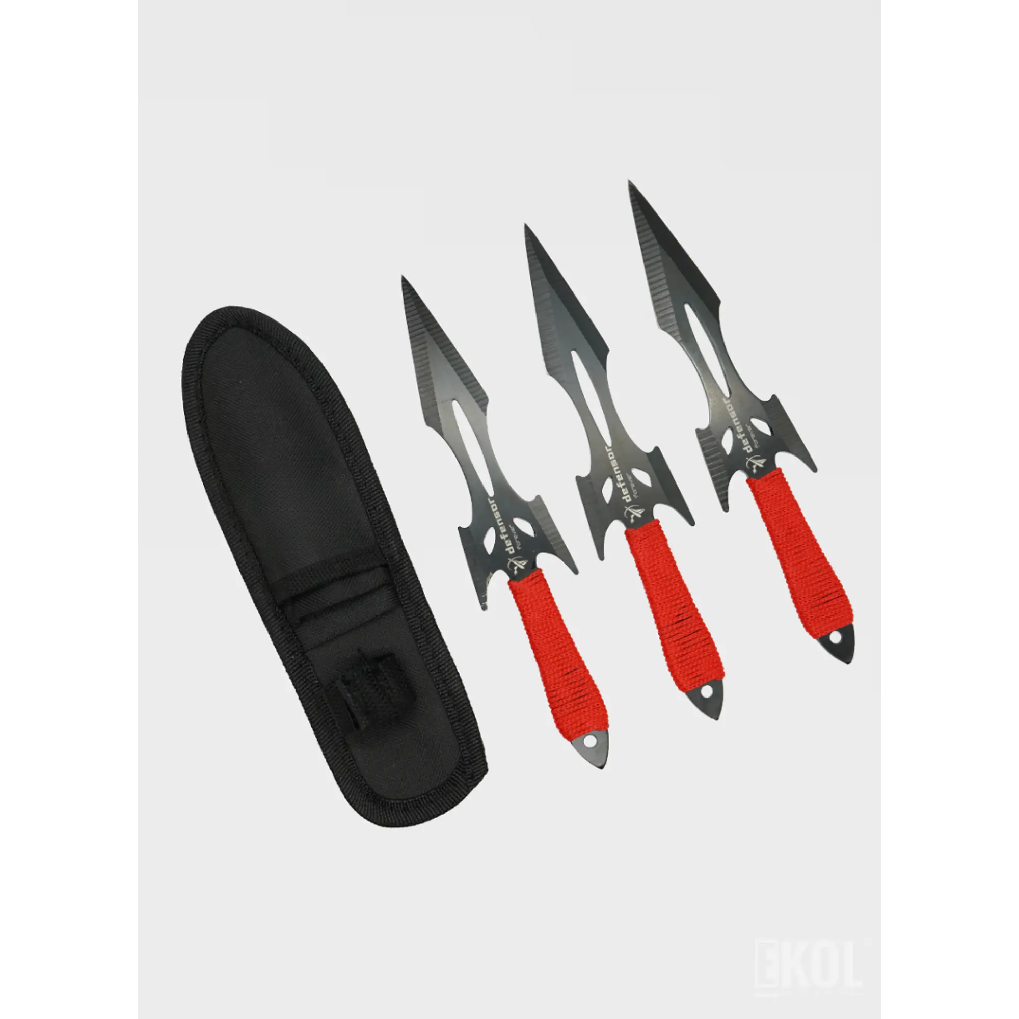 Set de 3 Cuchillos de Lanzamiento Rayo + Estuche Táctico Outdoor 5