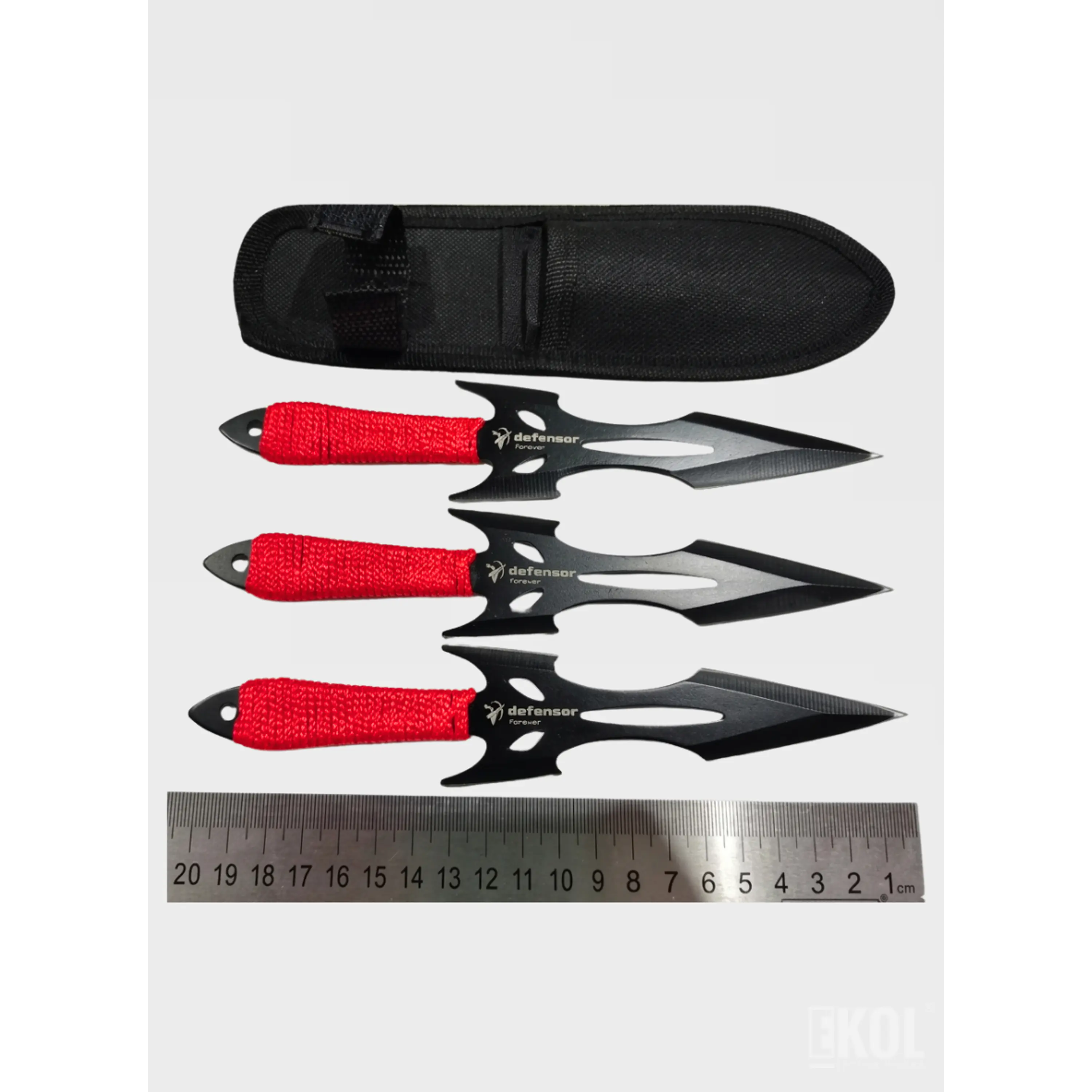 Set de 3 Cuchillos de Lanzamiento Rayo + Estuche Táctico Outdoor 4