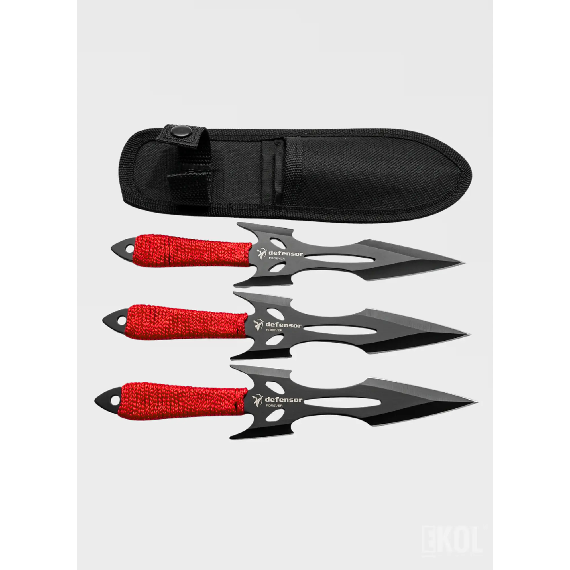 Set de 3 Cuchillos de Lanzamiento Rayo + Estuche Táctico Outdoor 6