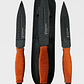 Set 3 Cuchillos Lanzamiento Defensor 15cm Acero Mango Cuerda - Miniatura 4