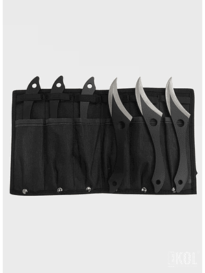 Set Completo de 6 Cuchillos Lanzadores Tácticos Militares y de Defensa (19 cm)