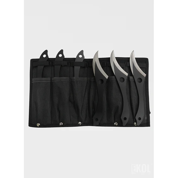 Set Completo de 6 Cuchillos Lanzadores Tácticos Militares y de Defensa (19 cm) 2