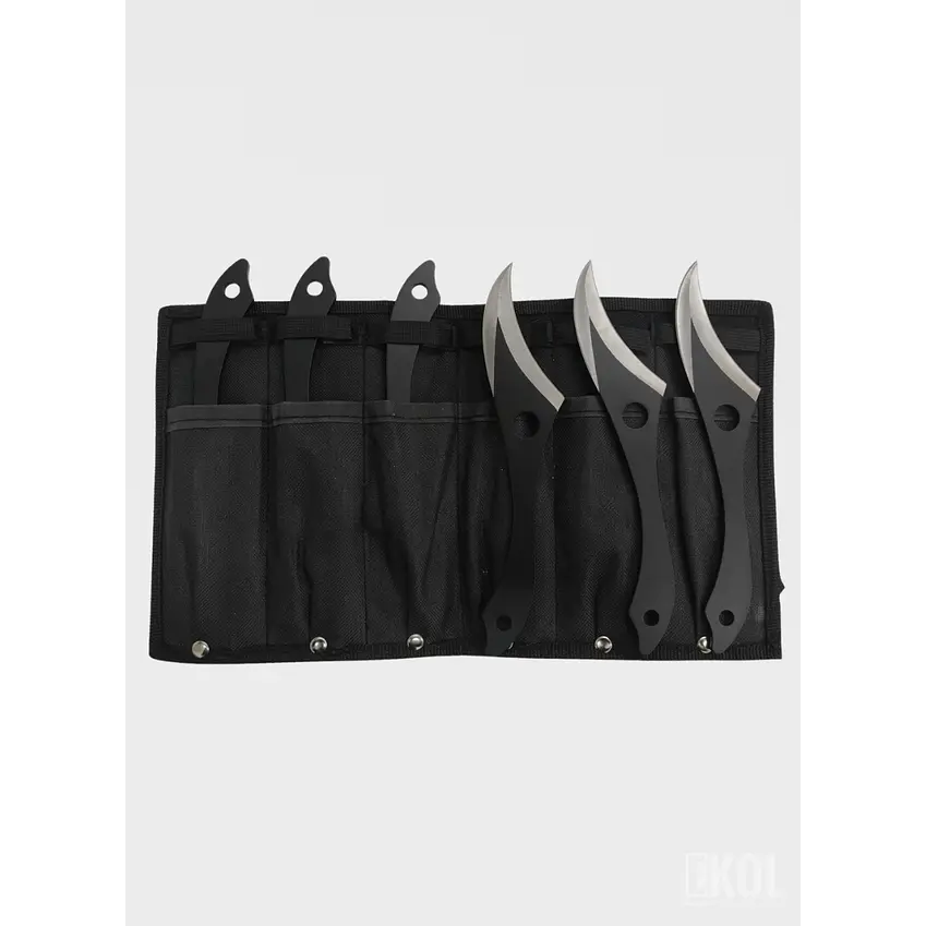 Set Completo de 6 Cuchillos Lanzadores Tácticos Militares y de Defensa (19 cm) 2