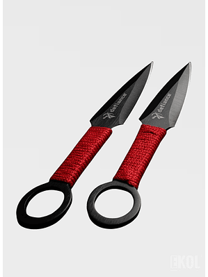 Set de 3 Cuchillos de Lanzamiento Profesionales - 16 cm - Acero Inoxidable de Alta Resistencia con Funda