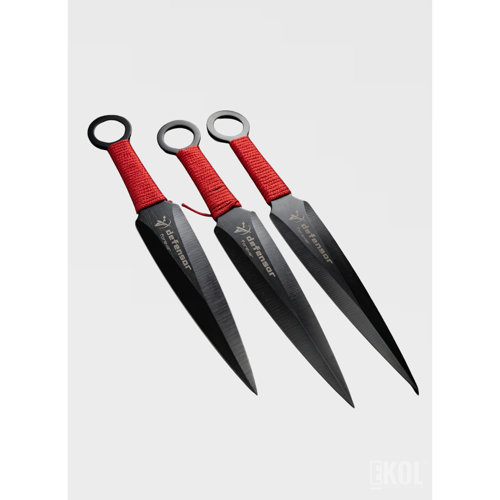 Set de 3 Cuchillos de Lanzamiento Profesionales - 16 cm - Acero Inoxidable de Alta Resistencia con Funda 4