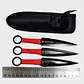 Set de 3 Cuchillos de Lanzamiento Profesionales - 16 cm - Acero Inoxidable de Alta Resistencia con Funda - Miniatura 3