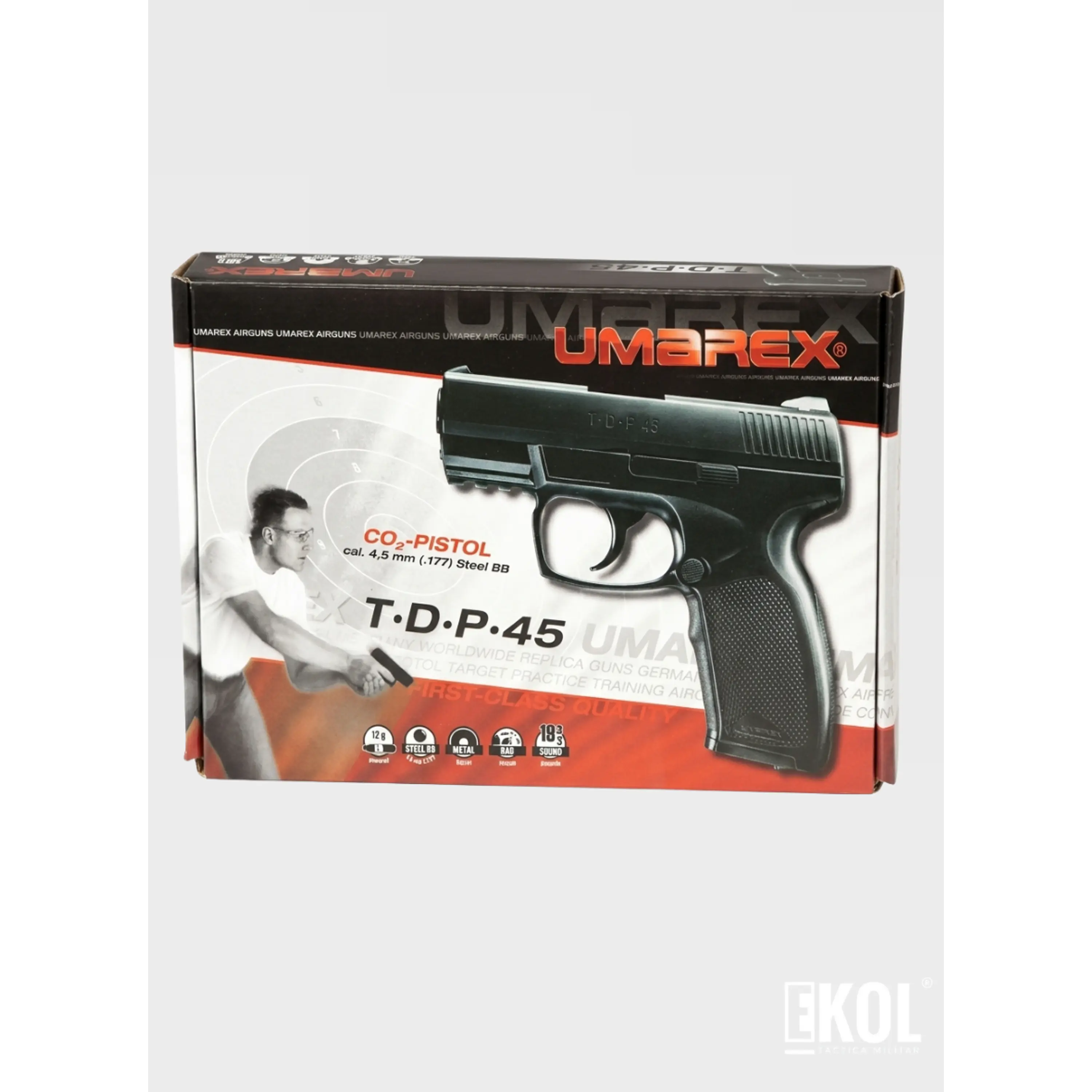 Pistola Umarex TDP. 45 Semiautomática BB CO2 Air Pistol 8