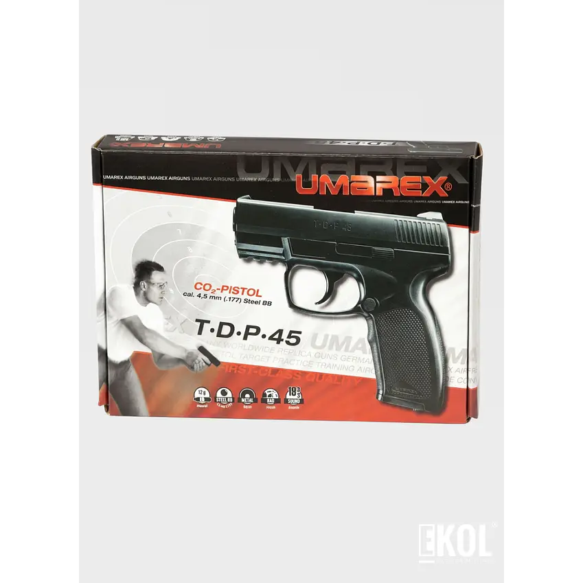 Pistola Umarex TDP. 45 Semiautomática BB CO2 Air Pistol 8
