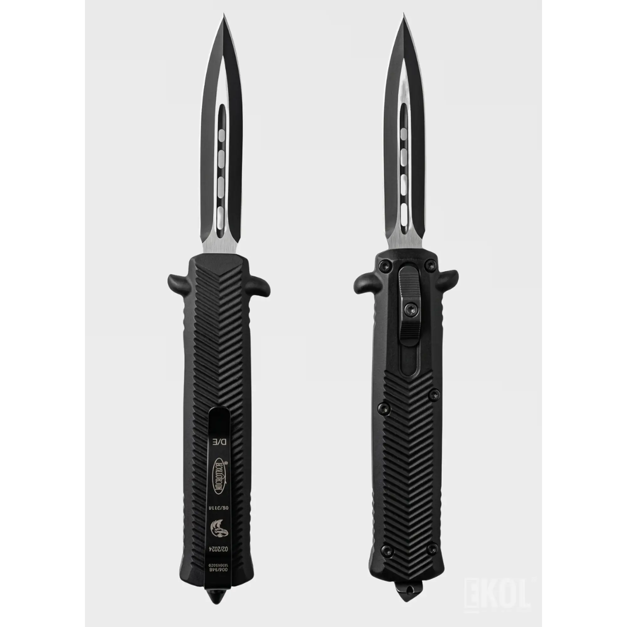 Navaja de Apertura Rápida Retráctil Negra con Clip - 19.5 cm 2