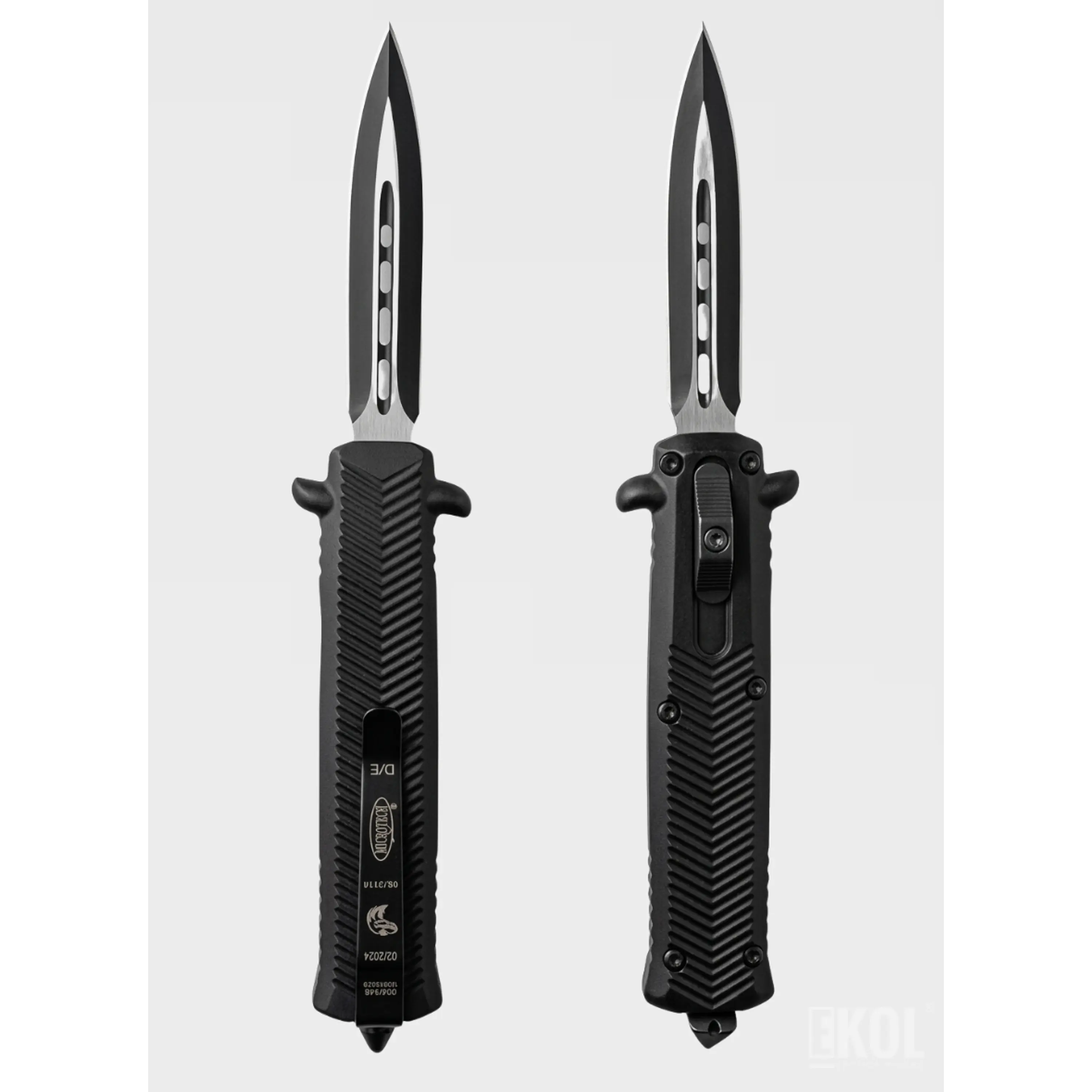 Navaja de Apertura Rápida Retráctil Negra con Clip - 19.5 cm 2