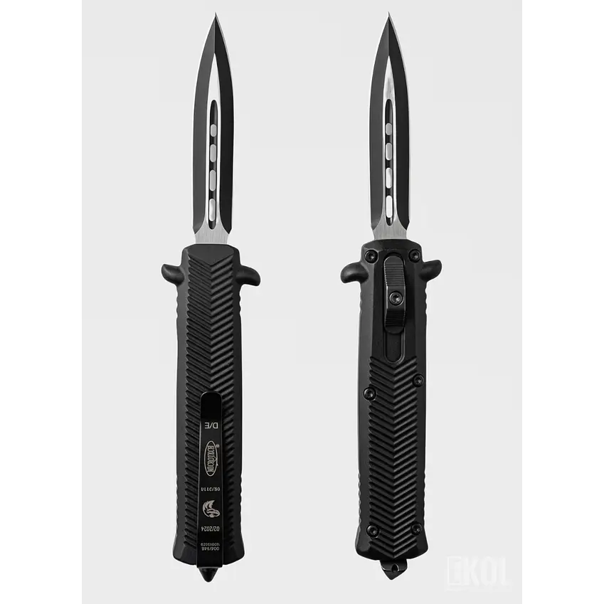 Navaja de Apertura Rápida Retráctil Negra con Clip - 19.5 cm 2