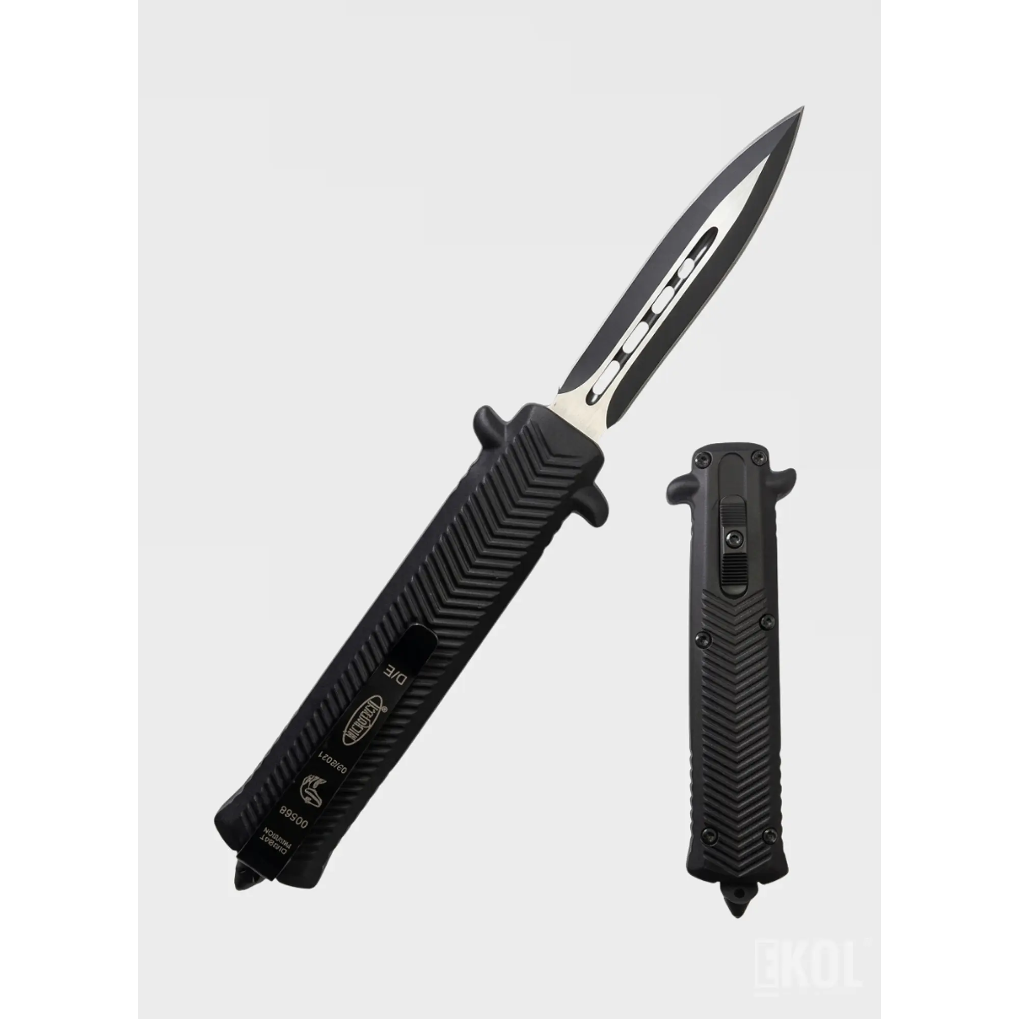 Navaja de Apertura Rápida Retráctil Negra con Clip - 19.5 cm 4