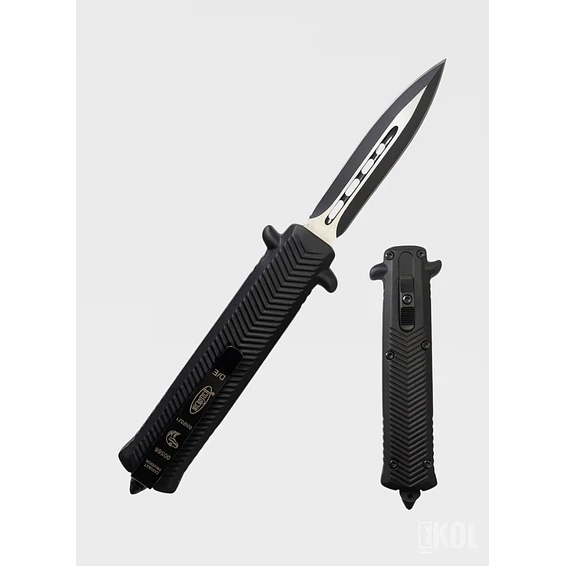 Navaja de Apertura Rápida Retráctil Negra con Clip - 19.5 cm 4