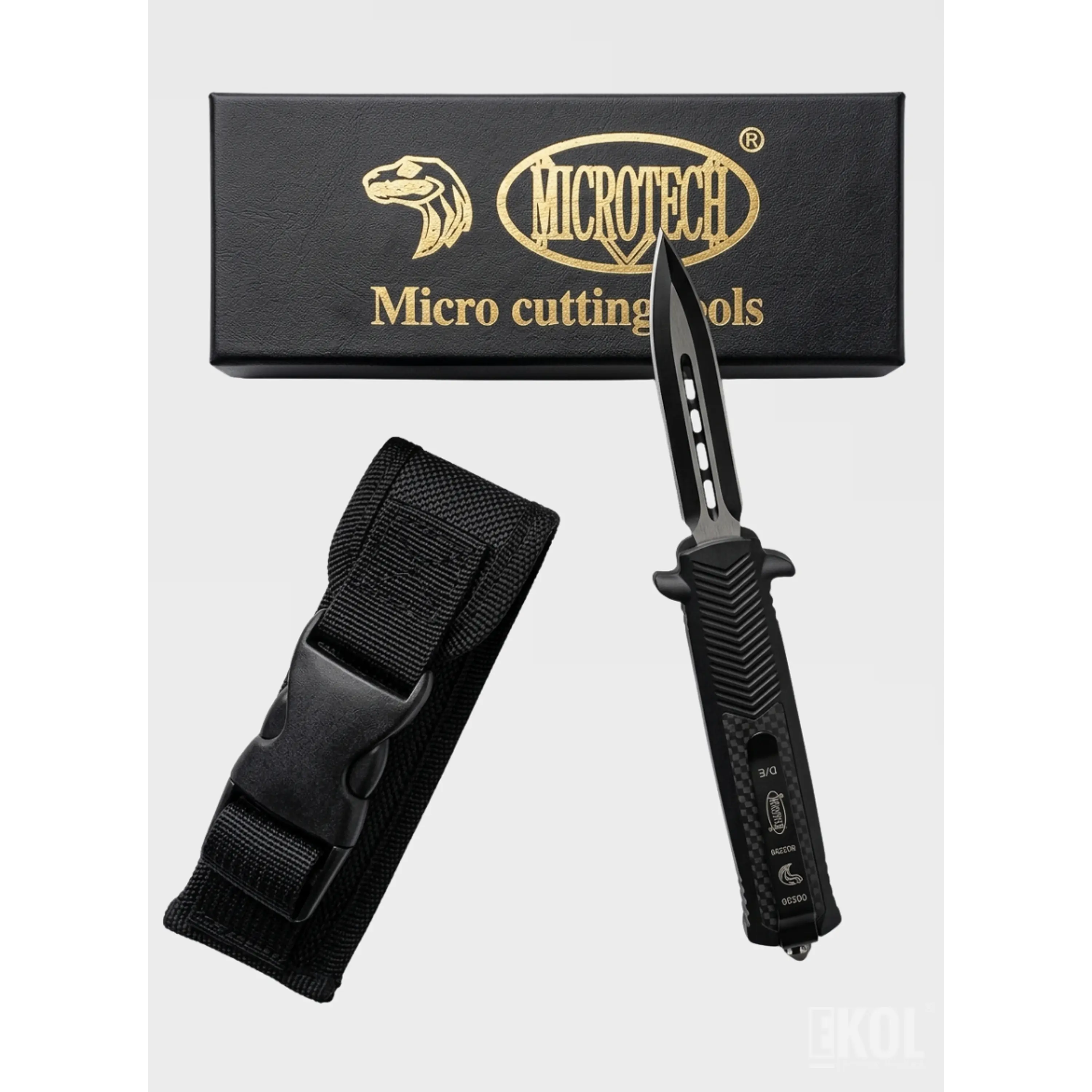 Navaja de Apertura Rápida Retráctil Negra con Clip - 19.5 cm 5
