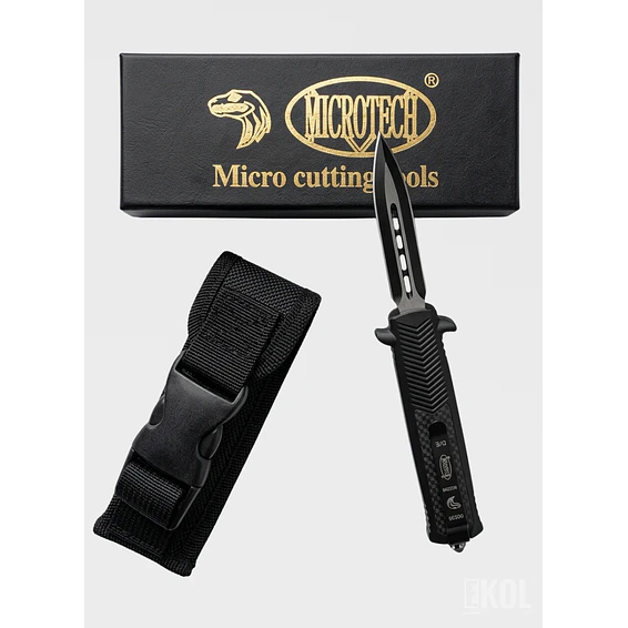 Navaja de Apertura Rápida Retráctil Negra con Clip - 19.5 cm 5