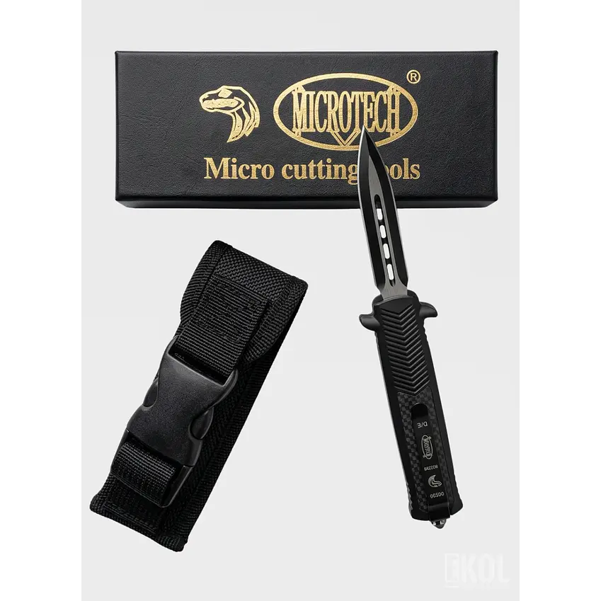 Navaja de Apertura Rápida Retráctil Negra con Clip - 19.5 cm 5