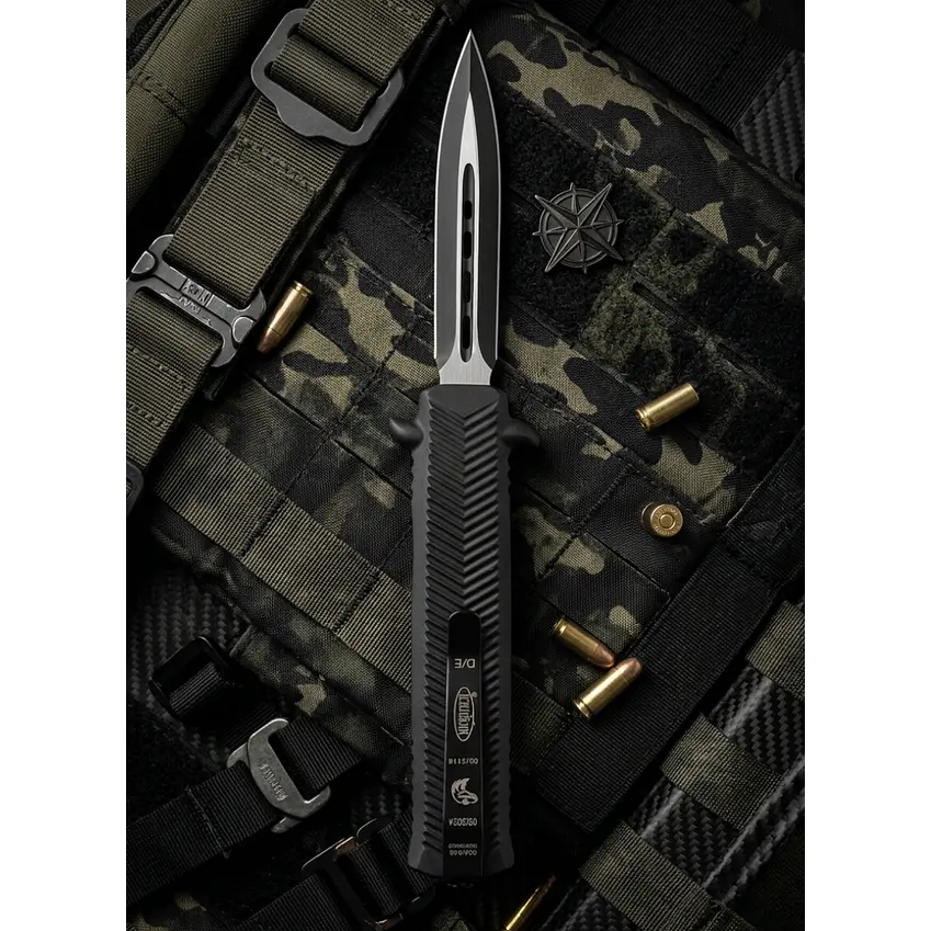 Navaja de Apertura Rápida Retráctil Negra con Clip - 19.5 cm 1