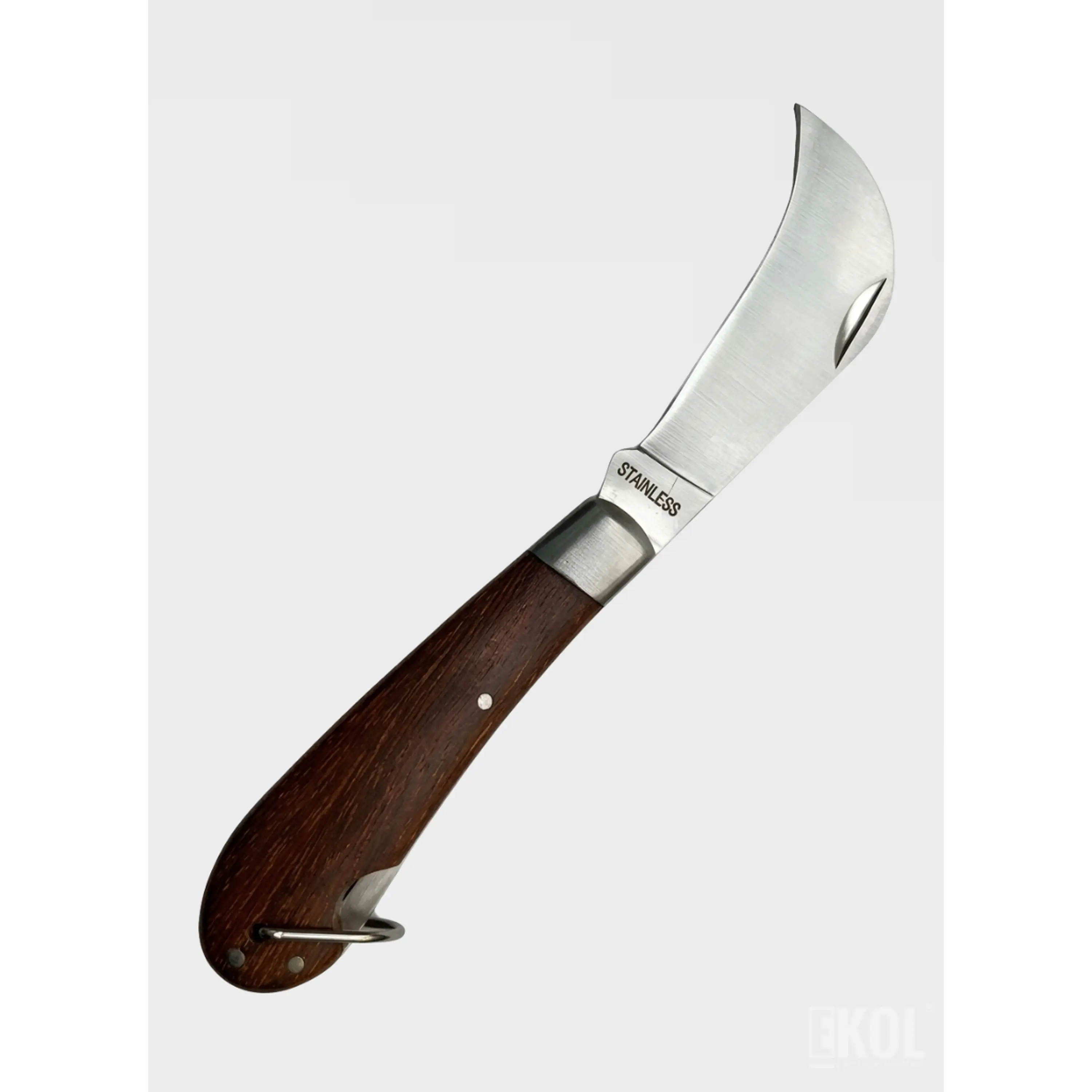 Navaja Cortapluma Corvo 18cm Mango Madera Acero Inoxidable 4