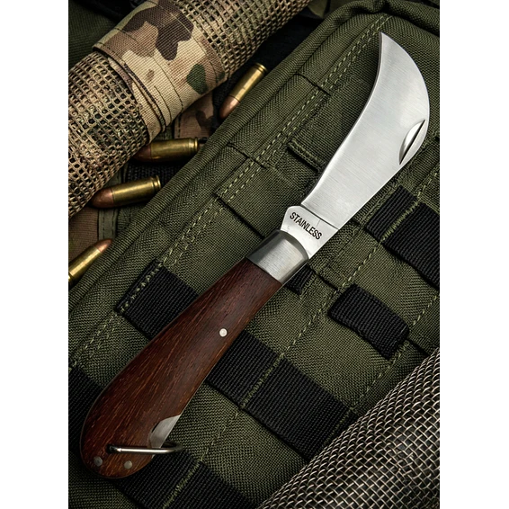 Navaja Cortapluma Corvo 18cm Mango Madera Acero Inoxidable 1