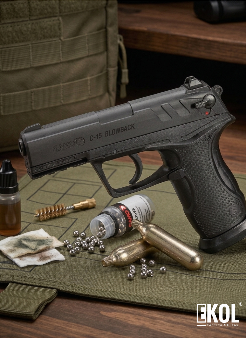 Pistola Gamo C-15 Blowback Dual Balin Poston