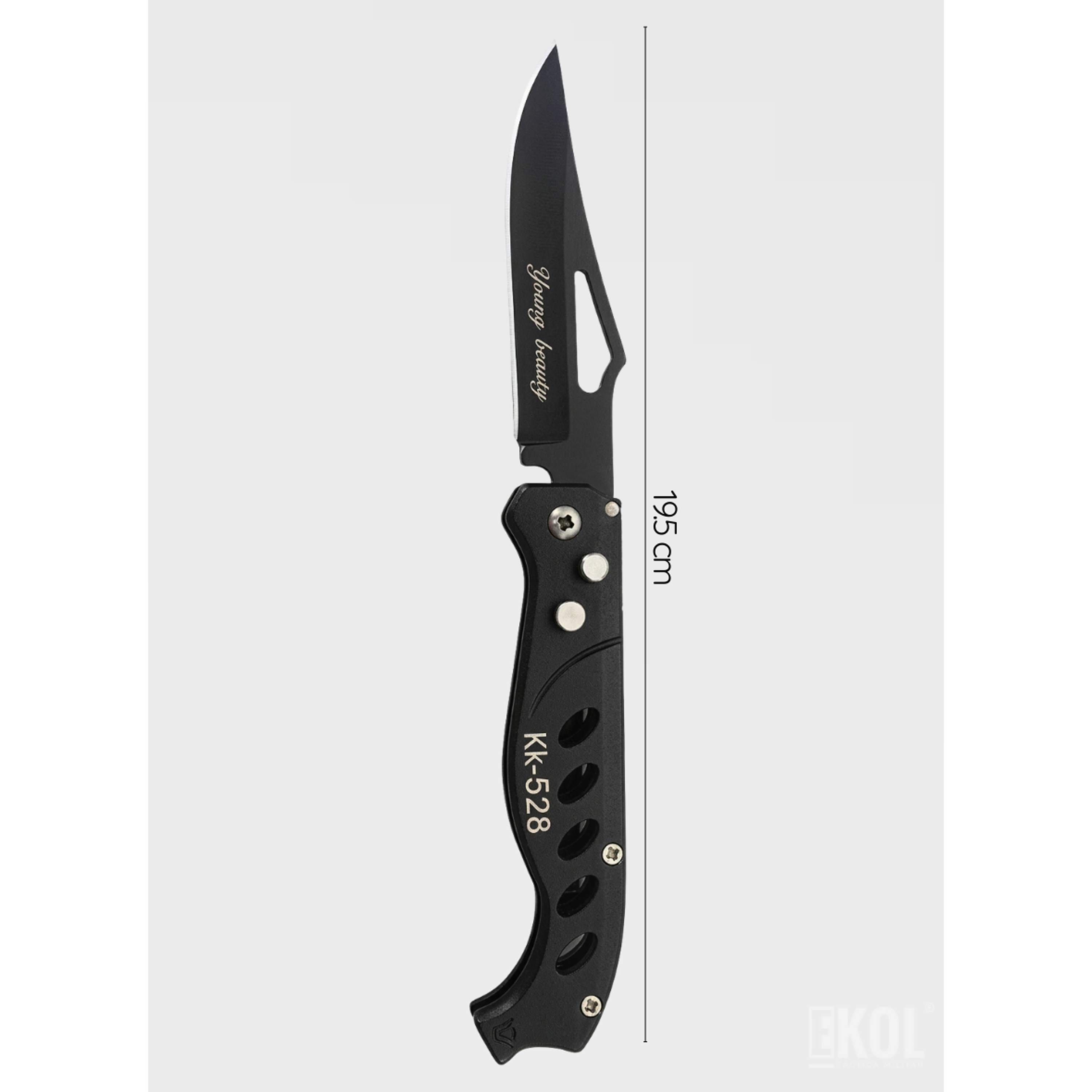 Navaja Táctica Militar KK-528 Plegable Caza Supervivencia 19cm 3