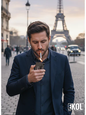 Cigarrera Automática Focus Con Porta Encendedor